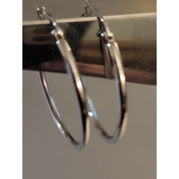 Stainless steel Hoop Earrings - Picture 3 of 3